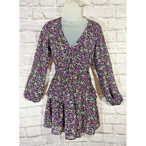 Xtraordinary Dress Juniors 1 Cottagecore Babydoll Tiered Ruffles Floral Peasant